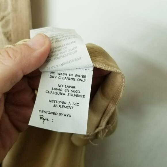 Ryu Modcloth Time & Grace Dress in Champagne Whimsical Romantic Lace Bow Size S‎ - Picture 8 of 12